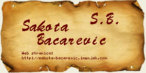 Šakota Bačarević vizit kartica